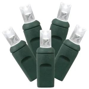 100-Count Pure White Wide-Angle LED Christmas Light Strand on 50' Green Wire