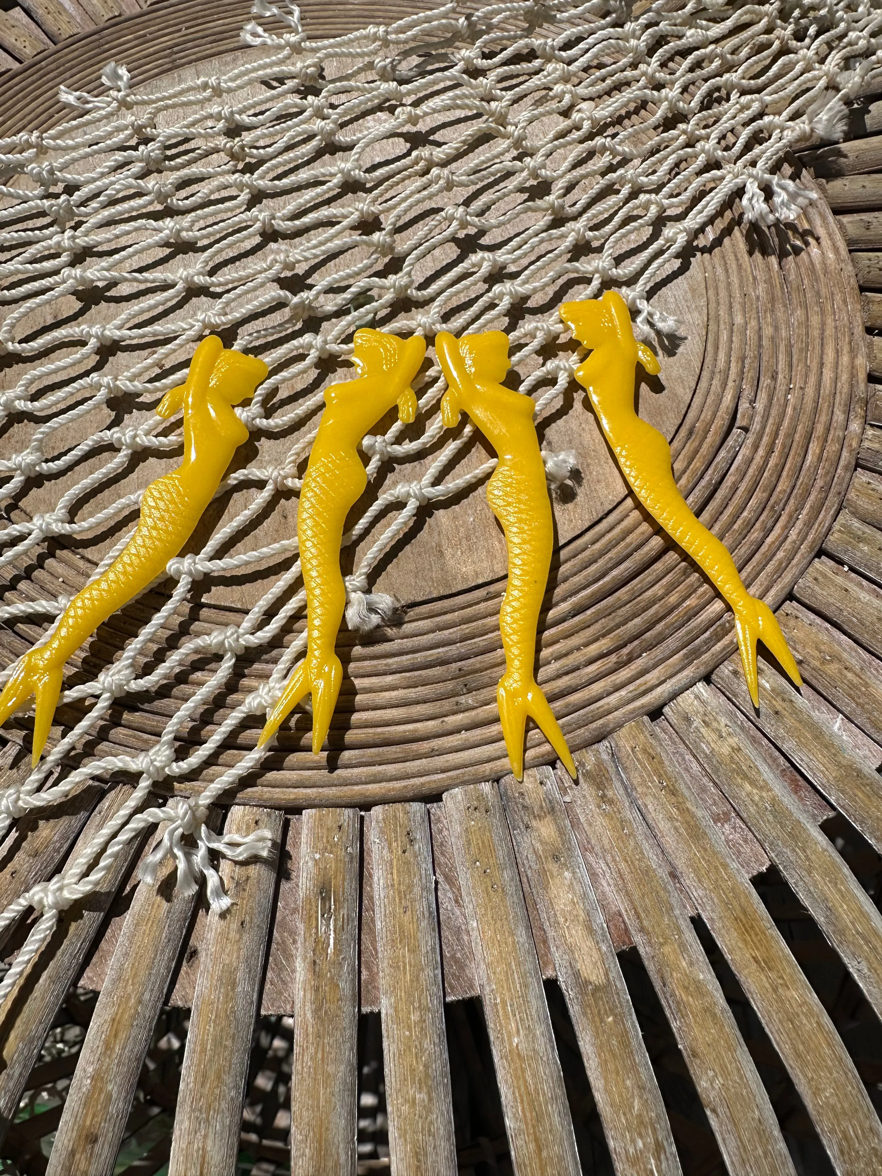 1950's Pin Up Mermaid Swizzle Skewers Sticks Cocktail Fork