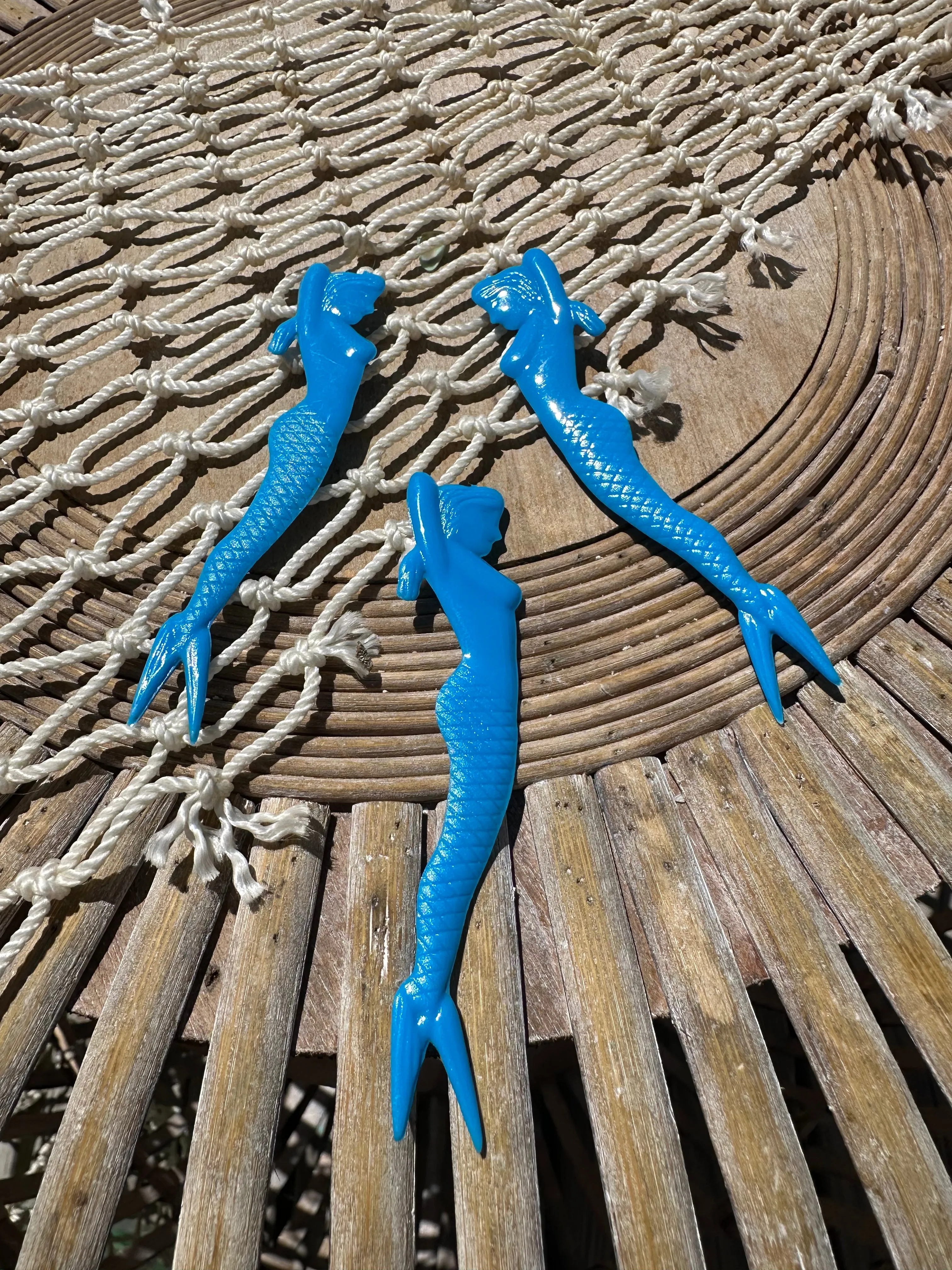 1950's Pin Up Mermaid Swizzle Skewers Sticks Cocktail Fork
