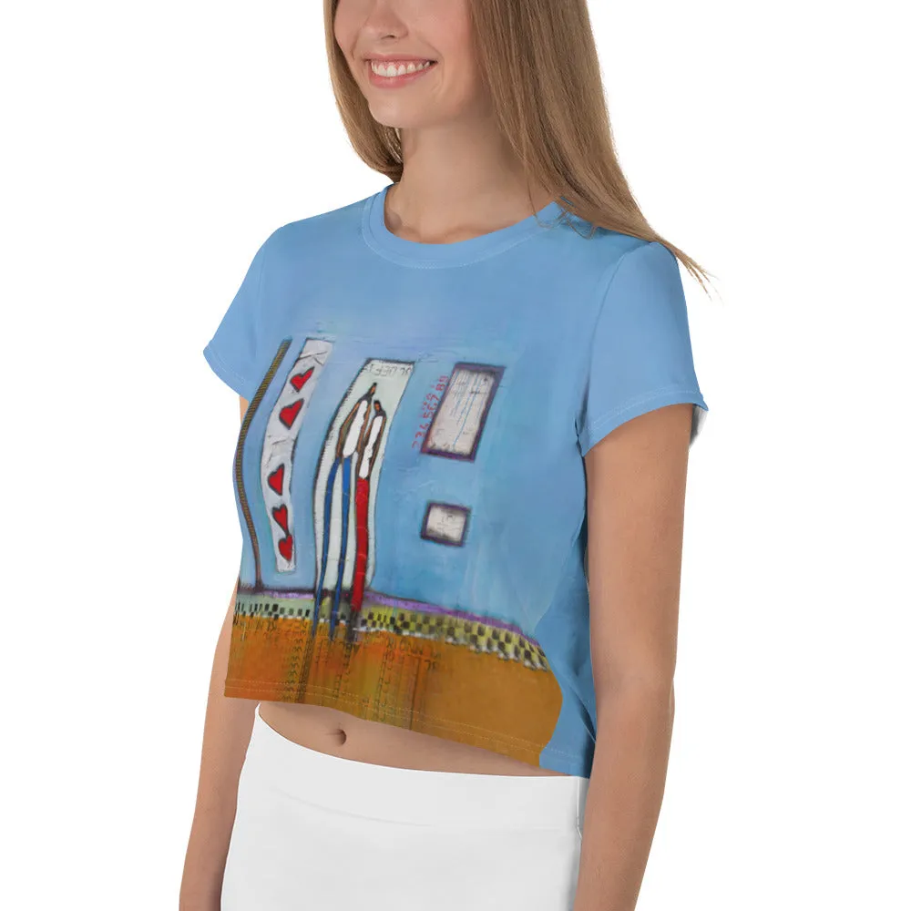 5 of hearts Crop Tee