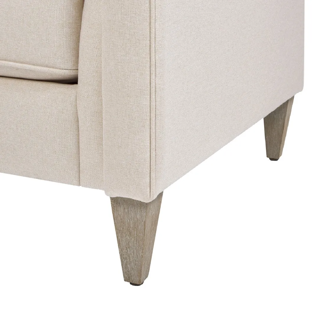 74" James Modern Tuxedo Sofa, Sky Beige Polyester - Stylish & Easy-Care Design