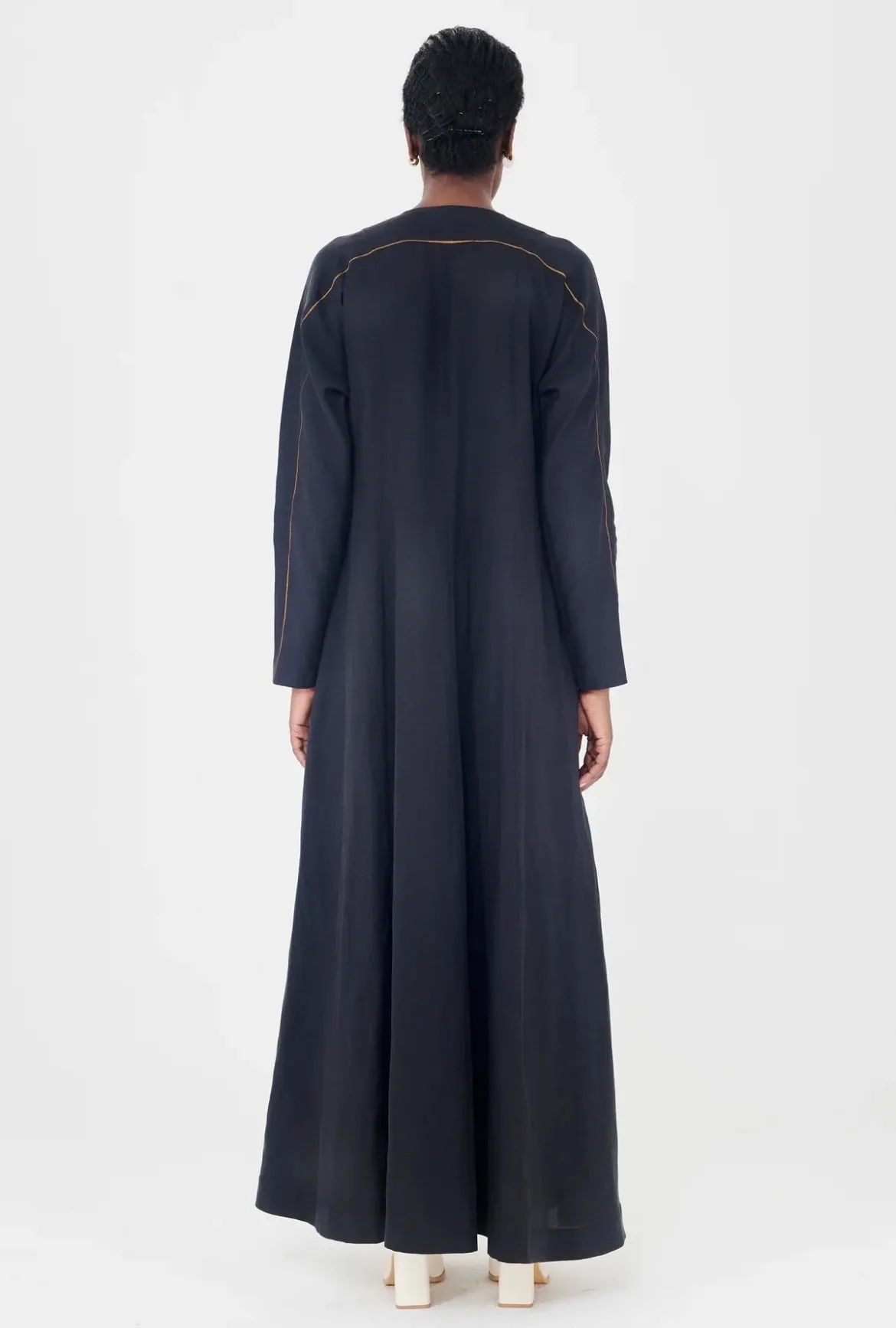ALMAHA-BLK009 ABAYA