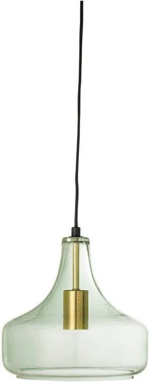 Bloomingville Yuser Pendant Lamp, Green, Glass