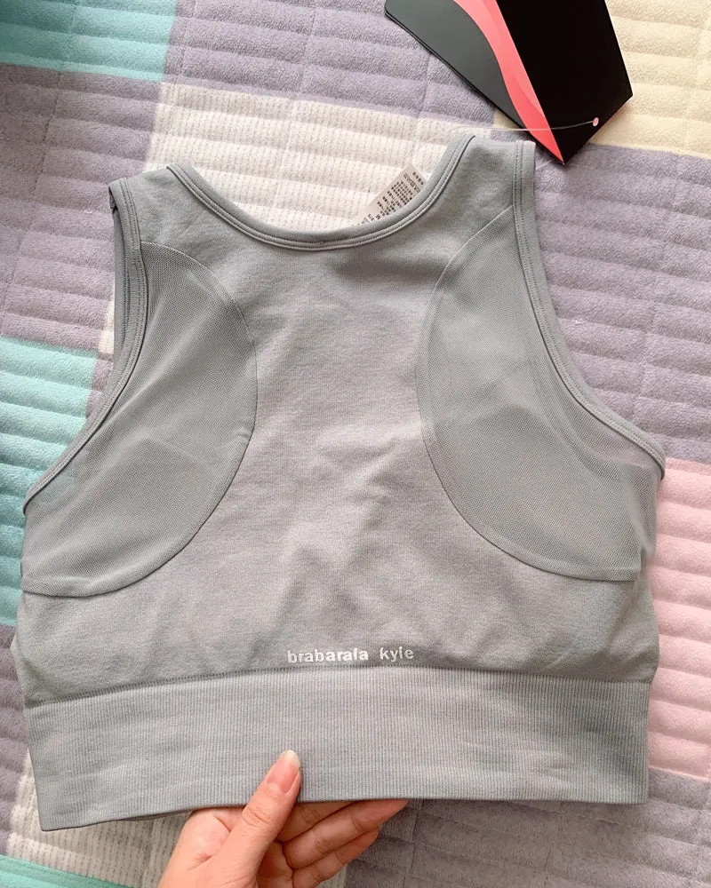 brabarala kyie Yoga shirts Workout Tank Tops for Women Sleeveless Yoga Tops for Women Mesh Back Tops