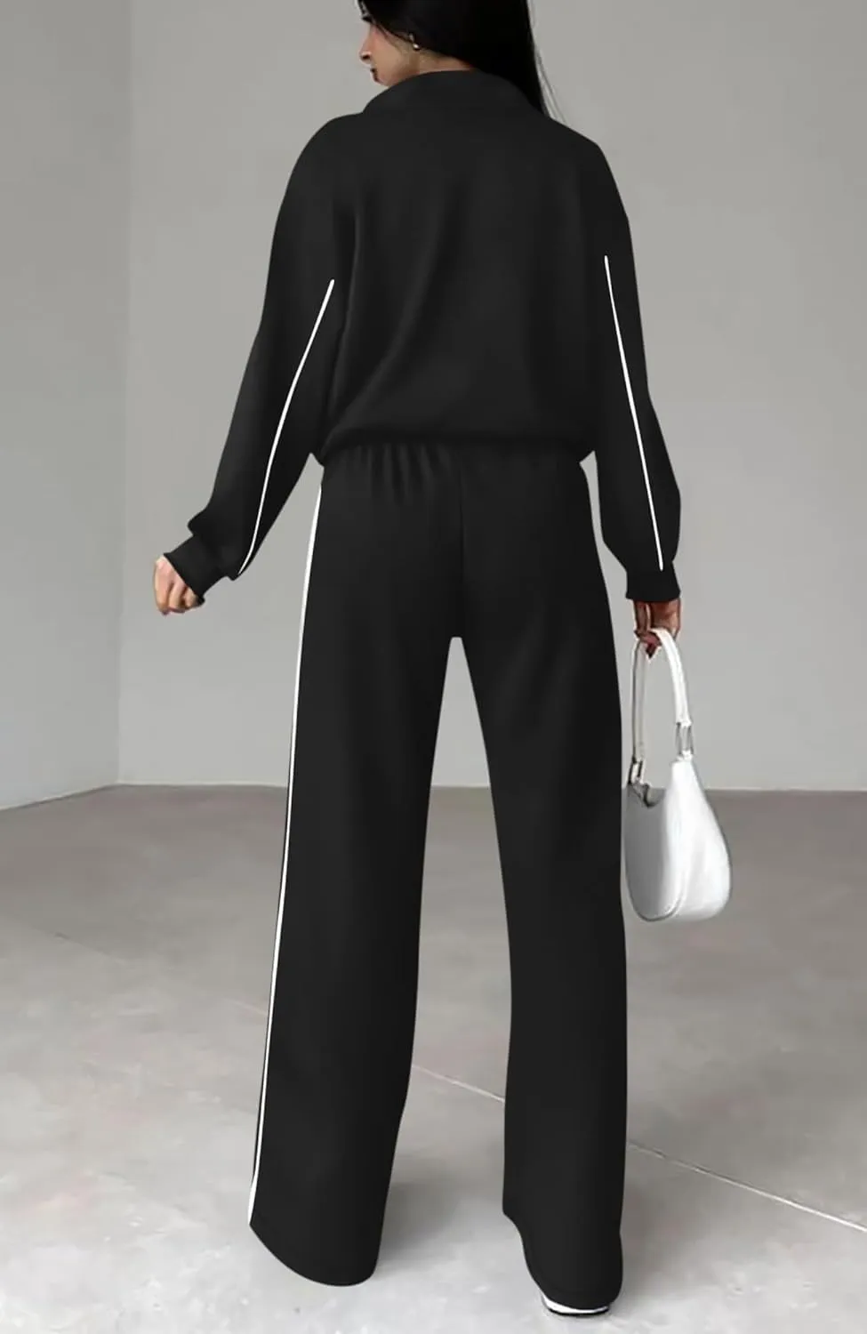 BTFBM Women's Two Piece Tracksuit Fall 2025 Long Sleeve Zip Up Sweatshirt Long Pants Outfits Jogger Sweatsuit Sets