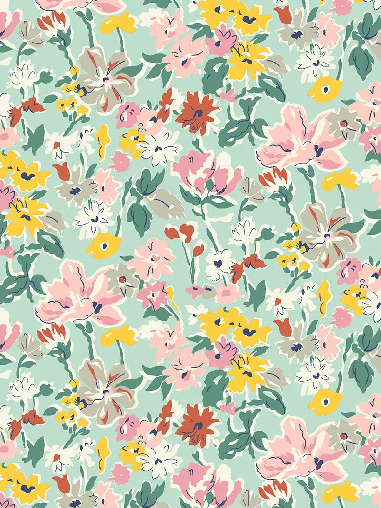 California Bloom Green - Liberty of London Cotton Tana Lawn - Half Yard