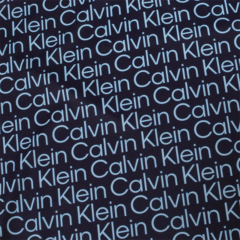 CALVIN KLEIN CK Print Men's Polo (Evening Blue/Blue)
