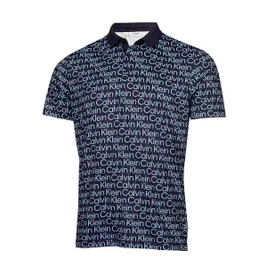 CALVIN KLEIN CK Print Men's Polo (Evening Blue/Blue)