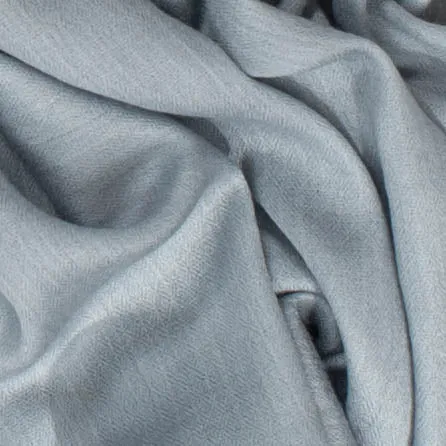 Classic Grey Silk and Wool Scarf