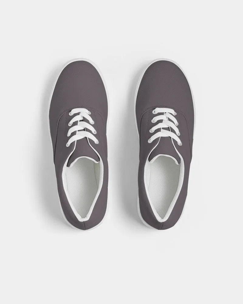 Dark Magenta Gray Men's Canvas Sneakers | Men's | Dark Pale Magenta Gray | C0M10Y0K80