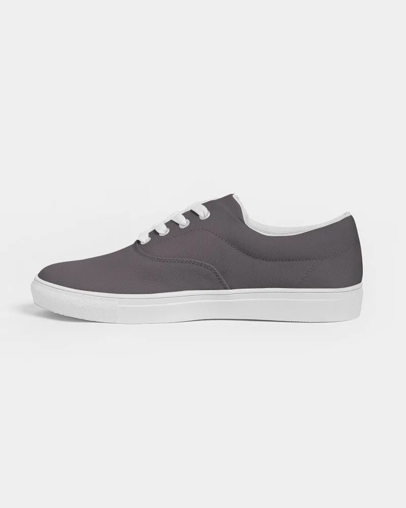 Dark Magenta Gray Men's Canvas Sneakers | Men's | Dark Pale Magenta Gray | C0M10Y0K80