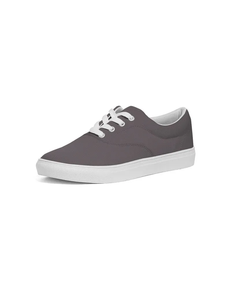 Dark Magenta Gray Men's Canvas Sneakers | Men's | Dark Pale Magenta Gray | C0M10Y0K80