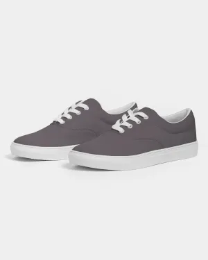 Dark Magenta Gray Men's Canvas Sneakers | Men's | Dark Pale Magenta Gray | C0M10Y0K80