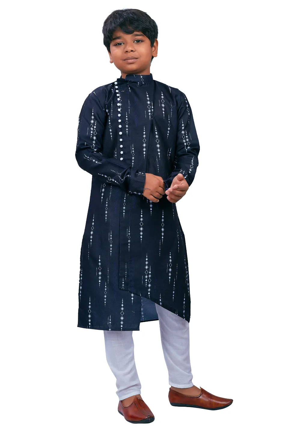 DEIANA'S Casual Designer Kurta Pyjama Set For Boys And kids (Dark Blue)