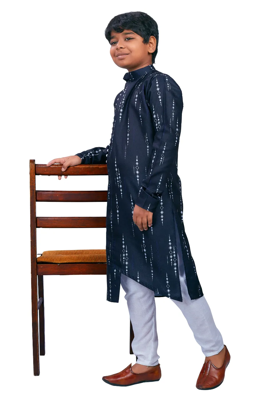 DEIANA'S Casual Designer Kurta Pyjama Set For Boys And kids (Dark Blue)