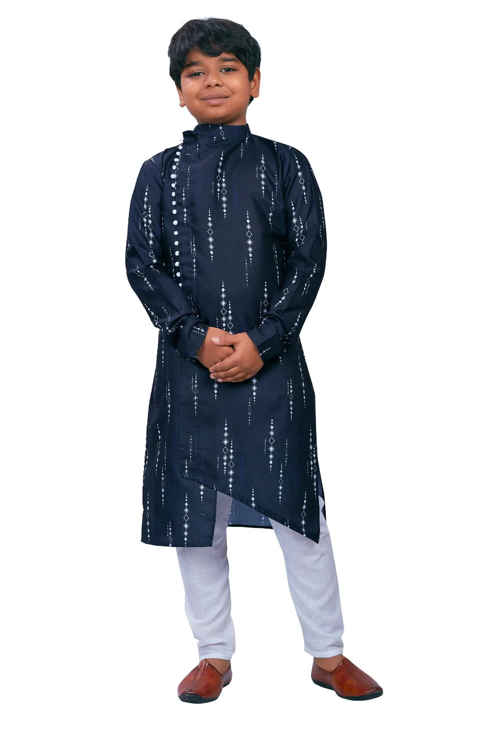 DEIANA'S Casual Designer Kurta Pyjama Set For Boys And kids (Dark Blue)