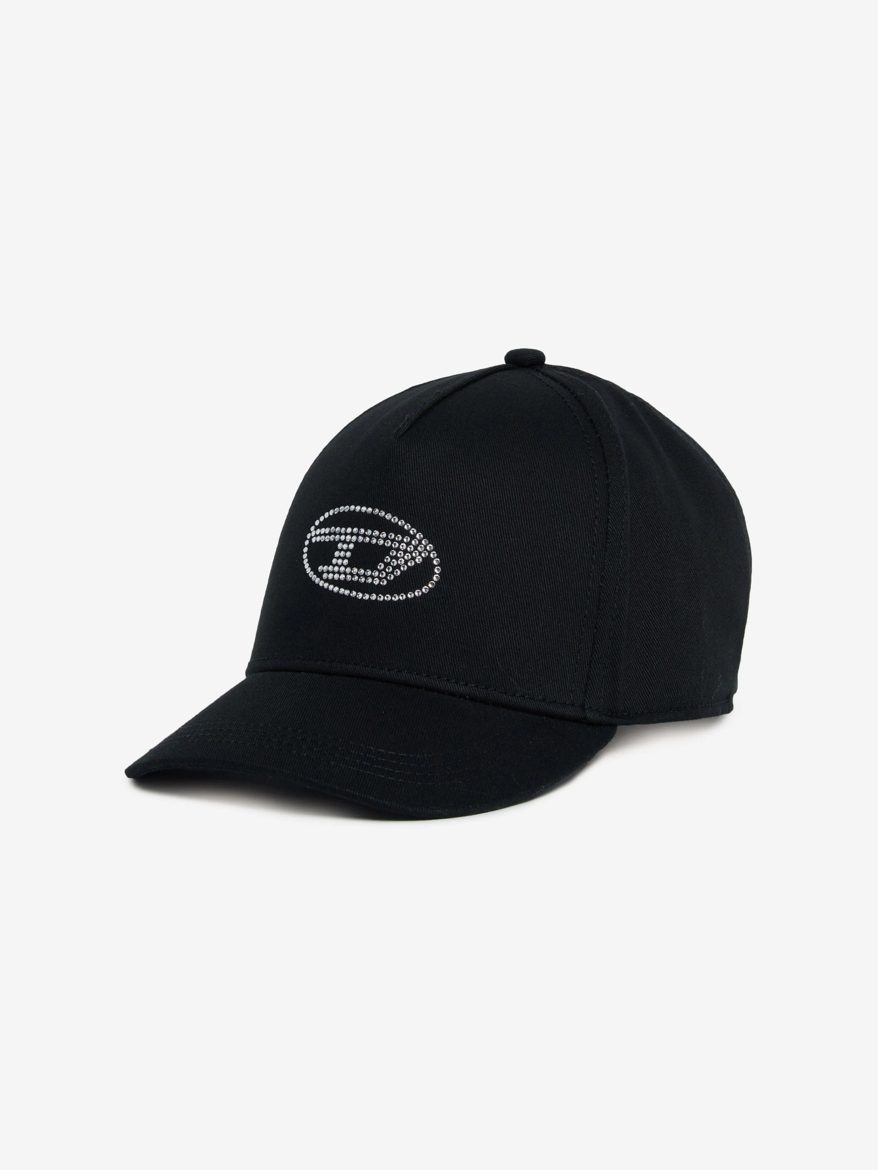 Diesel Girls Oval D Logo Cap in Black