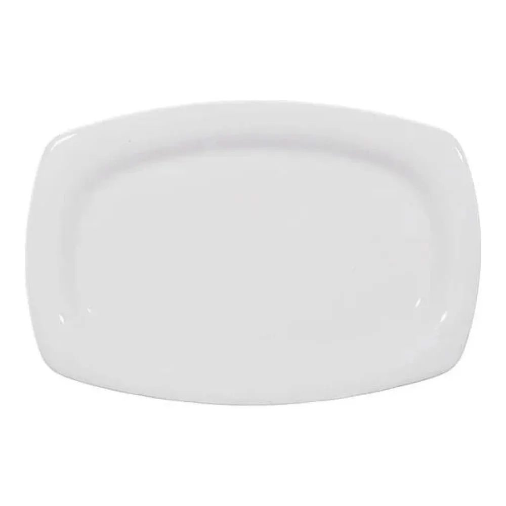 Furtino England Nuovo  23cm/9" White Porcelain Oval Plate, Pack of 6