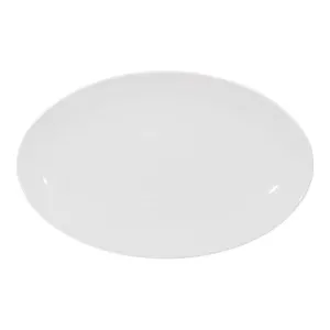 Furtino England Sphere 23cm (9'') White Porcelain Oval Plate, Pack of 6