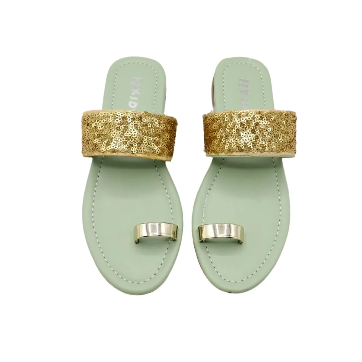 Green Casual Chappal K00G20006