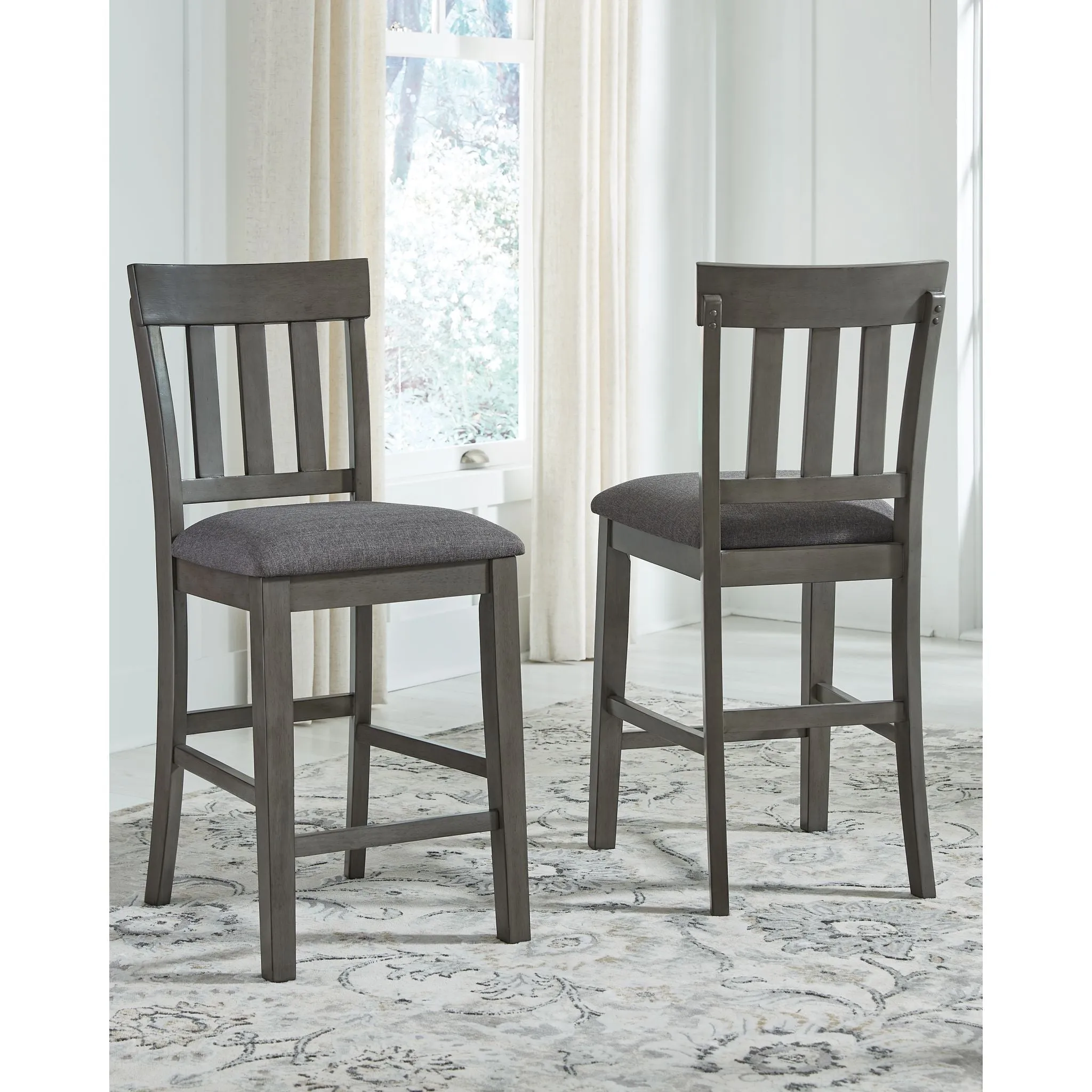 Hallanden Counter Height Stool - Two-tone Gray - (D589-124)