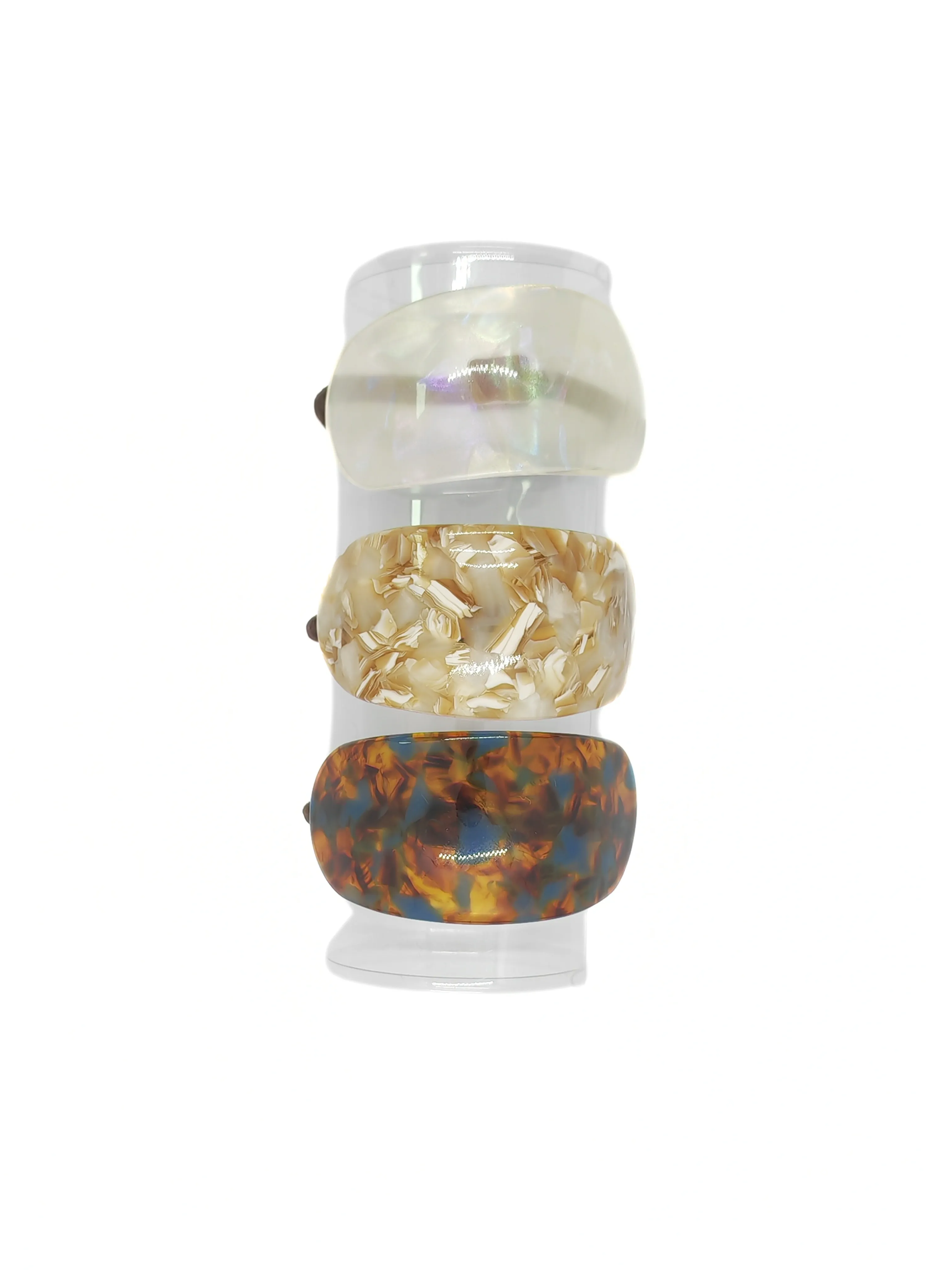 Iridescent Shell Hair Tie