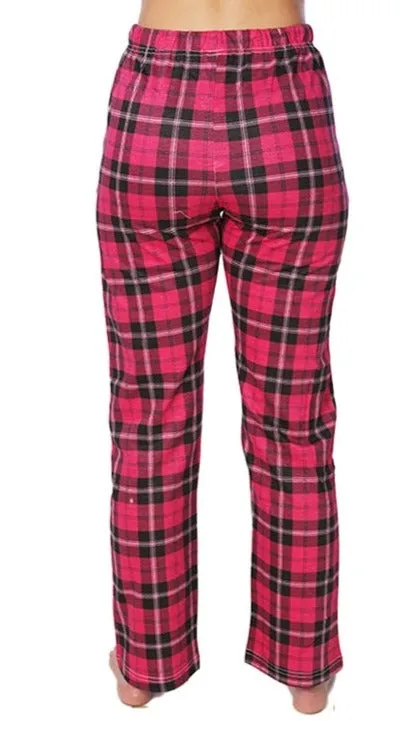 Isadora Cotton Comfortable Pajamas Fucsia Cuadros