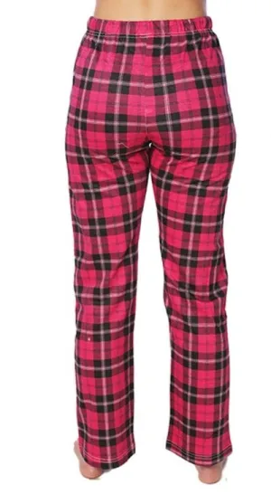 Isadora Cotton Comfortable Pajamas Fucsia Cuadros
