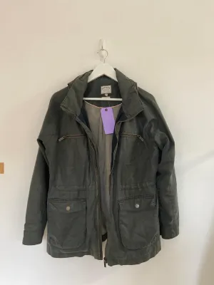 Khaki Zip Up Jacket, Fat Face, Size 12 (Cotton, Polyester, Cotton, Polyester, Polyester)