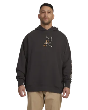 Krak Eagle Hoodie in Washed Black