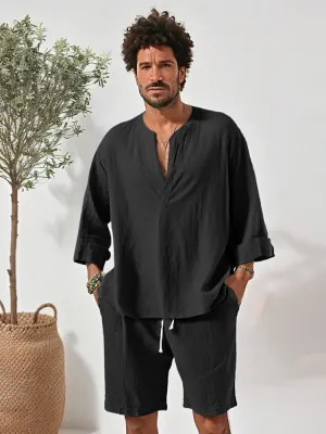 Leisure Simple 100% Cotton 2-Piece Outfits
