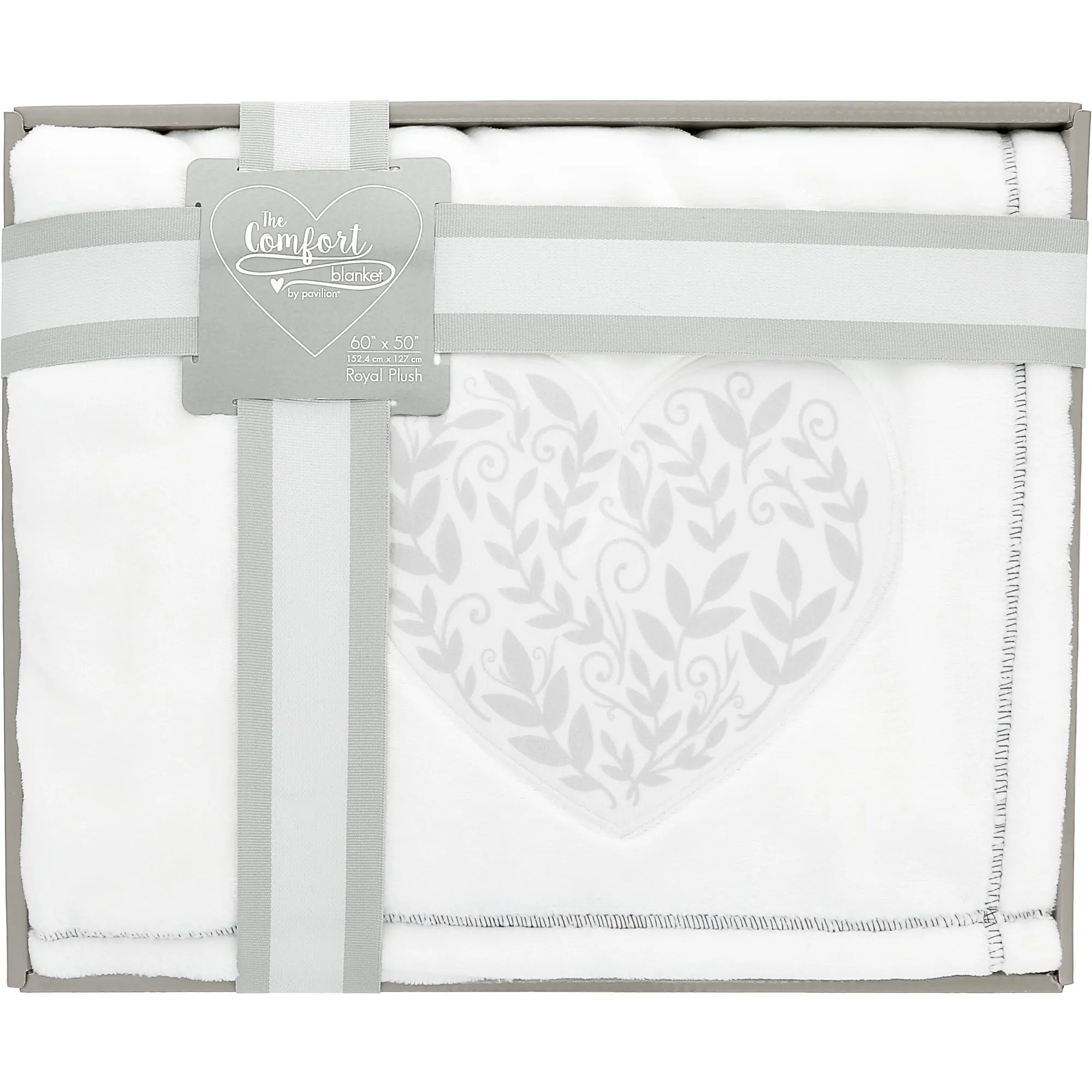 Light Gray Vines 50" x 60" Royal Plush Blanket