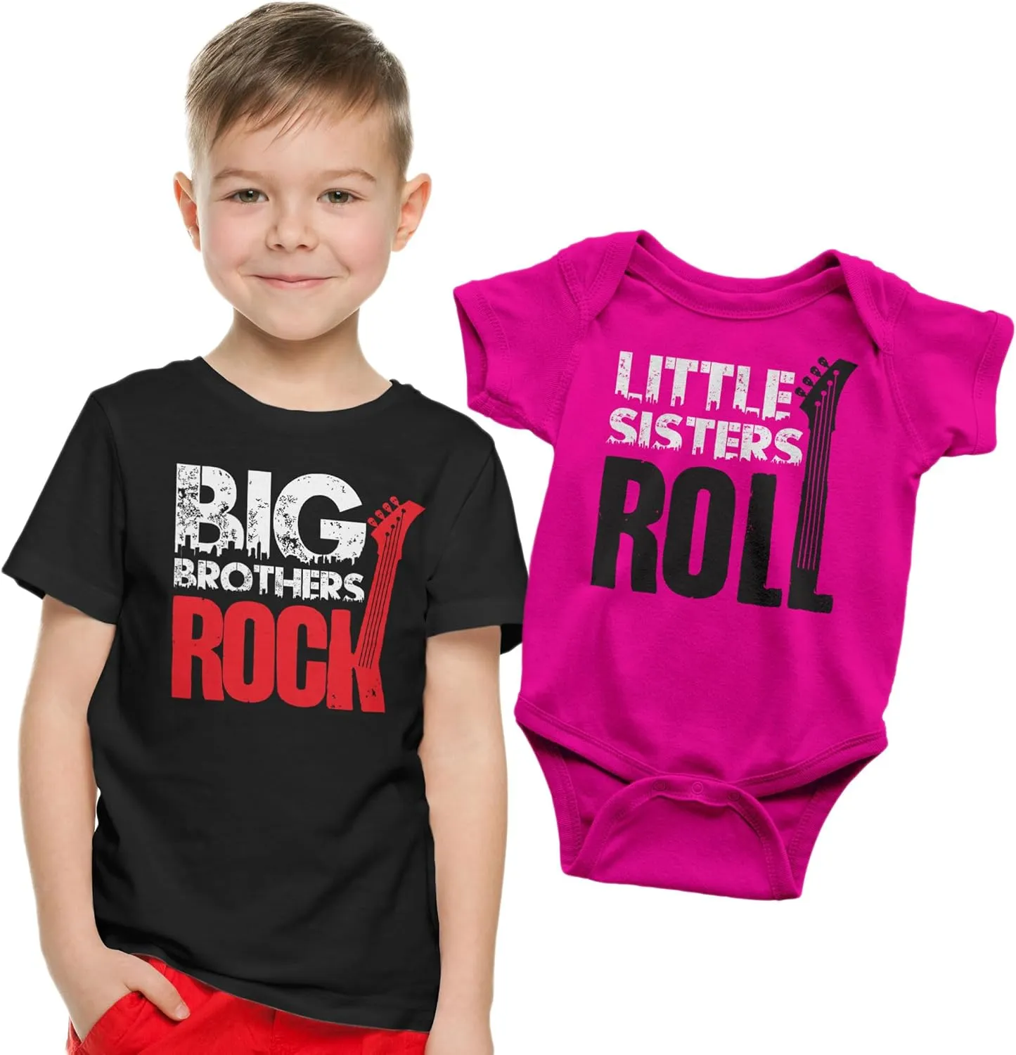 Matching Outfits for Siblings, Big Brother Little Brother Shirts, Rock and Roll Siblings Set