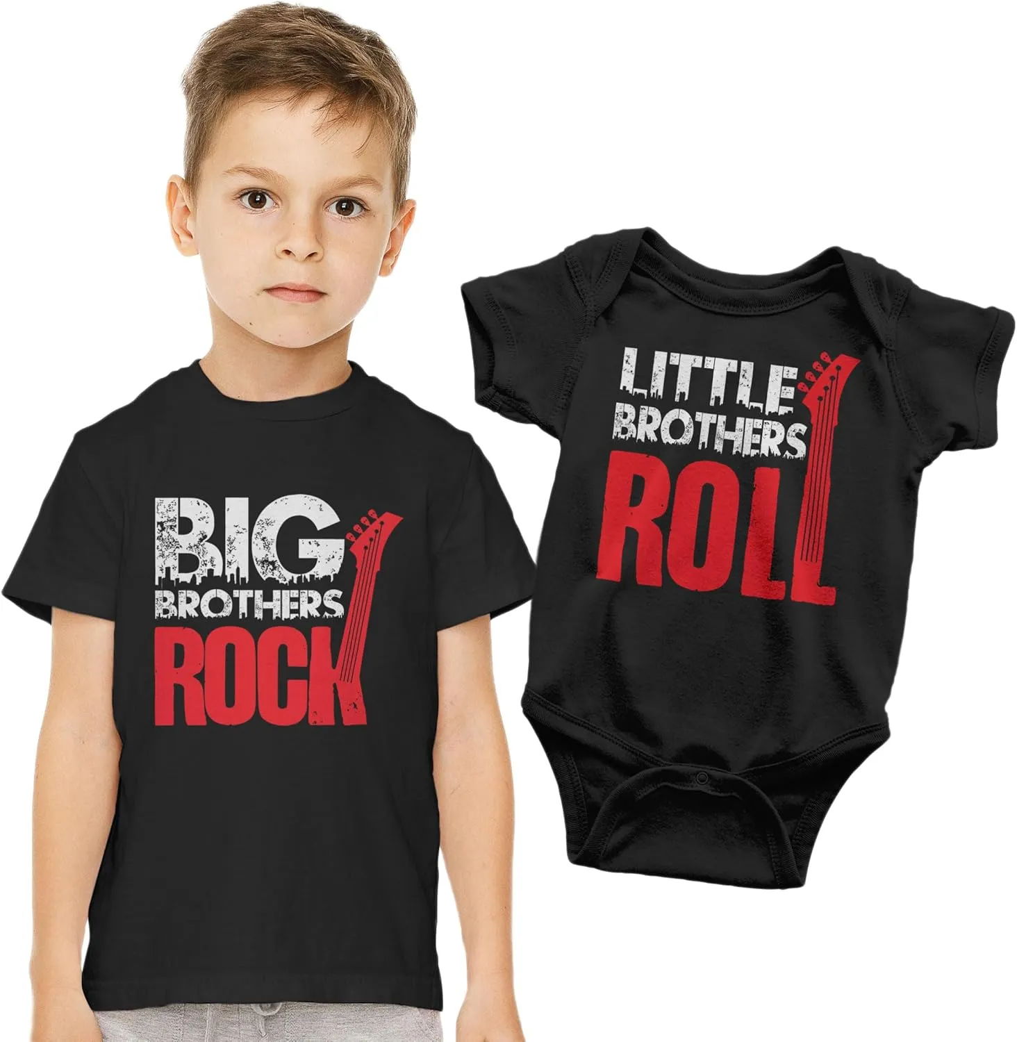 Matching Outfits for Siblings, Big Brother Little Brother Shirts, Rock and Roll Siblings Set