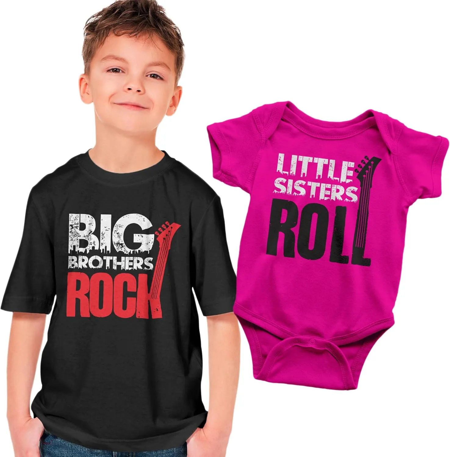 Matching Outfits for Siblings, Big Brother Little Brother Shirts, Rock and Roll Siblings Set