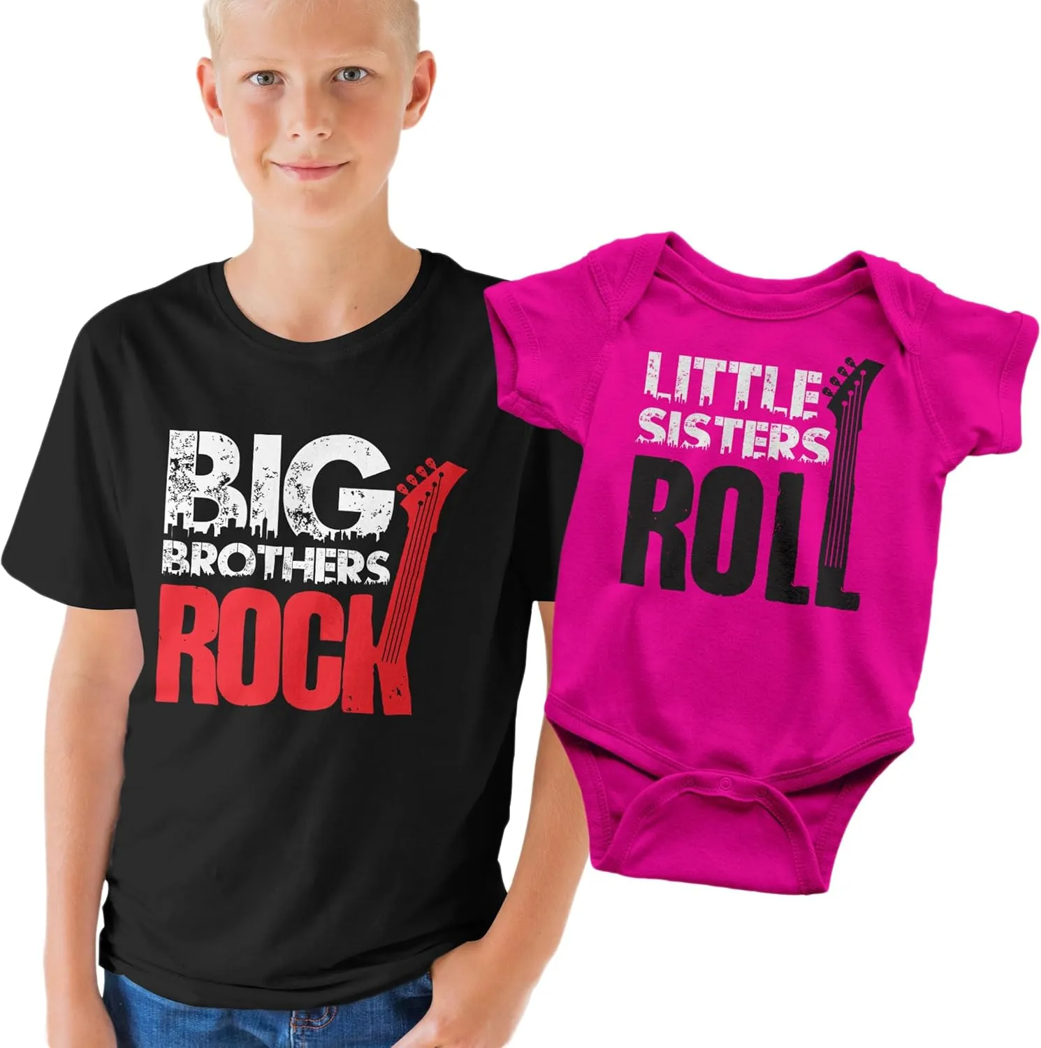 Matching Outfits for Siblings, Big Brother Little Brother Shirts, Rock and Roll Siblings Set