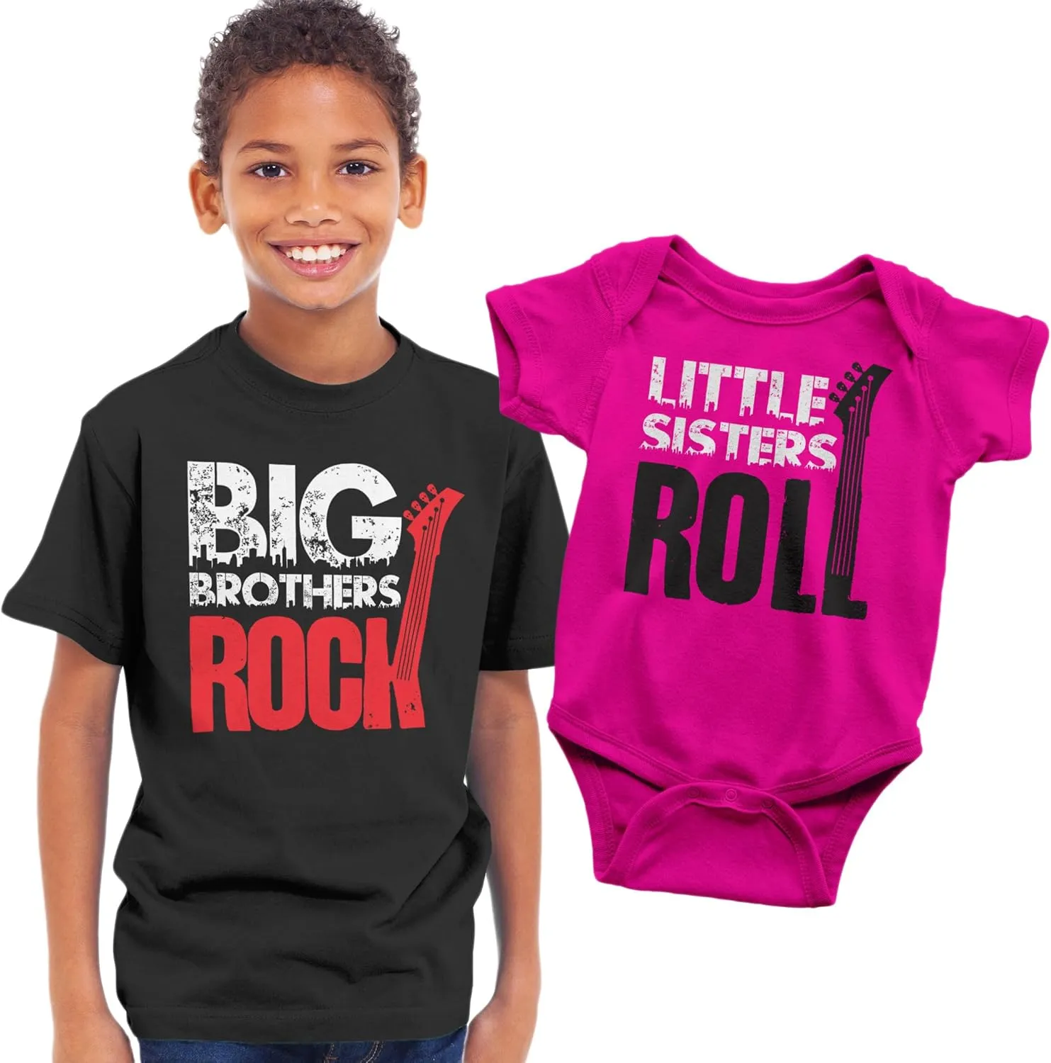 Matching Outfits for Siblings, Big Brother Little Brother Shirts, Rock and Roll Siblings Set