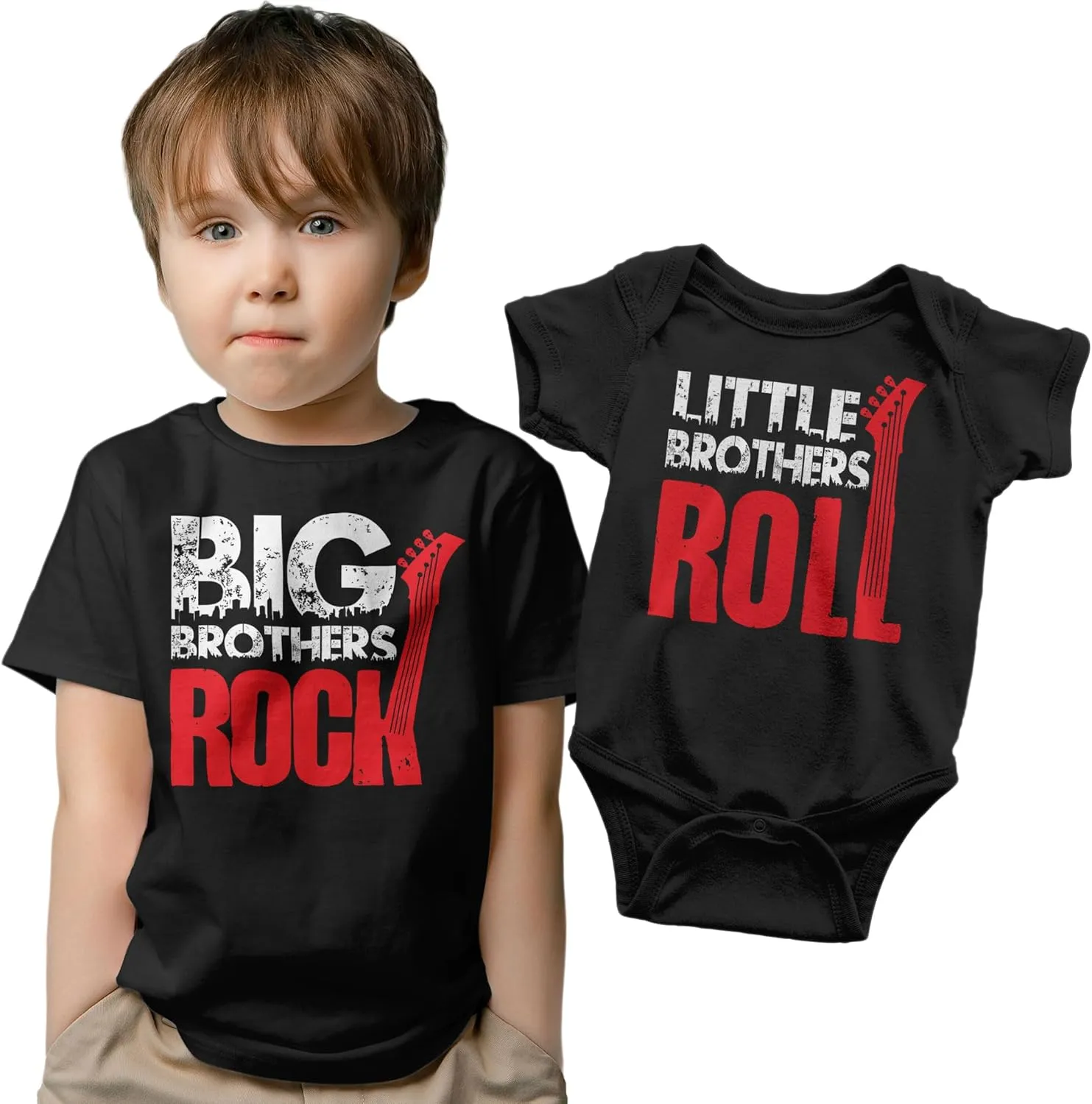 Matching Outfits for Siblings, Big Brother Little Brother Shirts, Rock and Roll Siblings Set