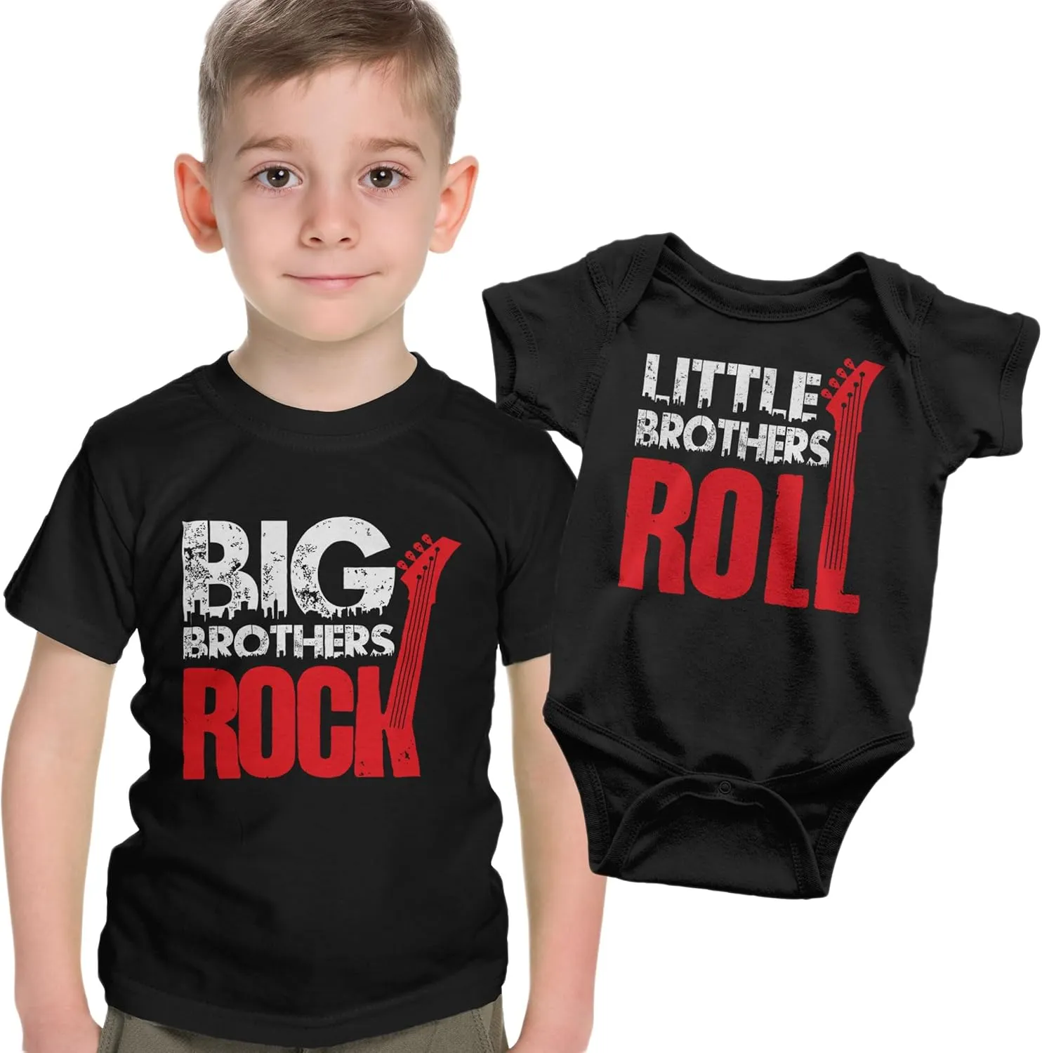 Matching Outfits for Siblings, Big Brother Little Brother Shirts, Rock and Roll Siblings Set