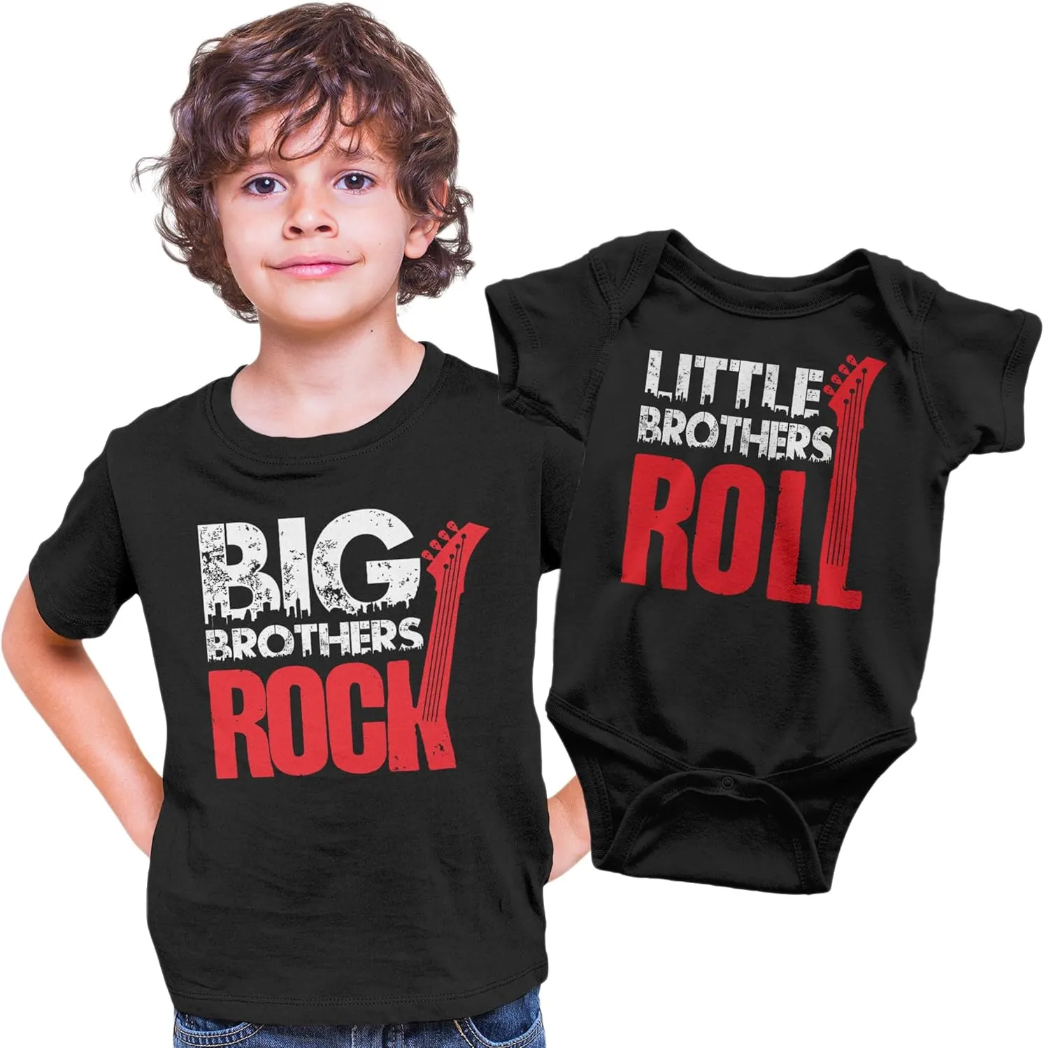 Matching Outfits for Siblings, Big Brother Little Brother Shirts, Rock and Roll Siblings Set