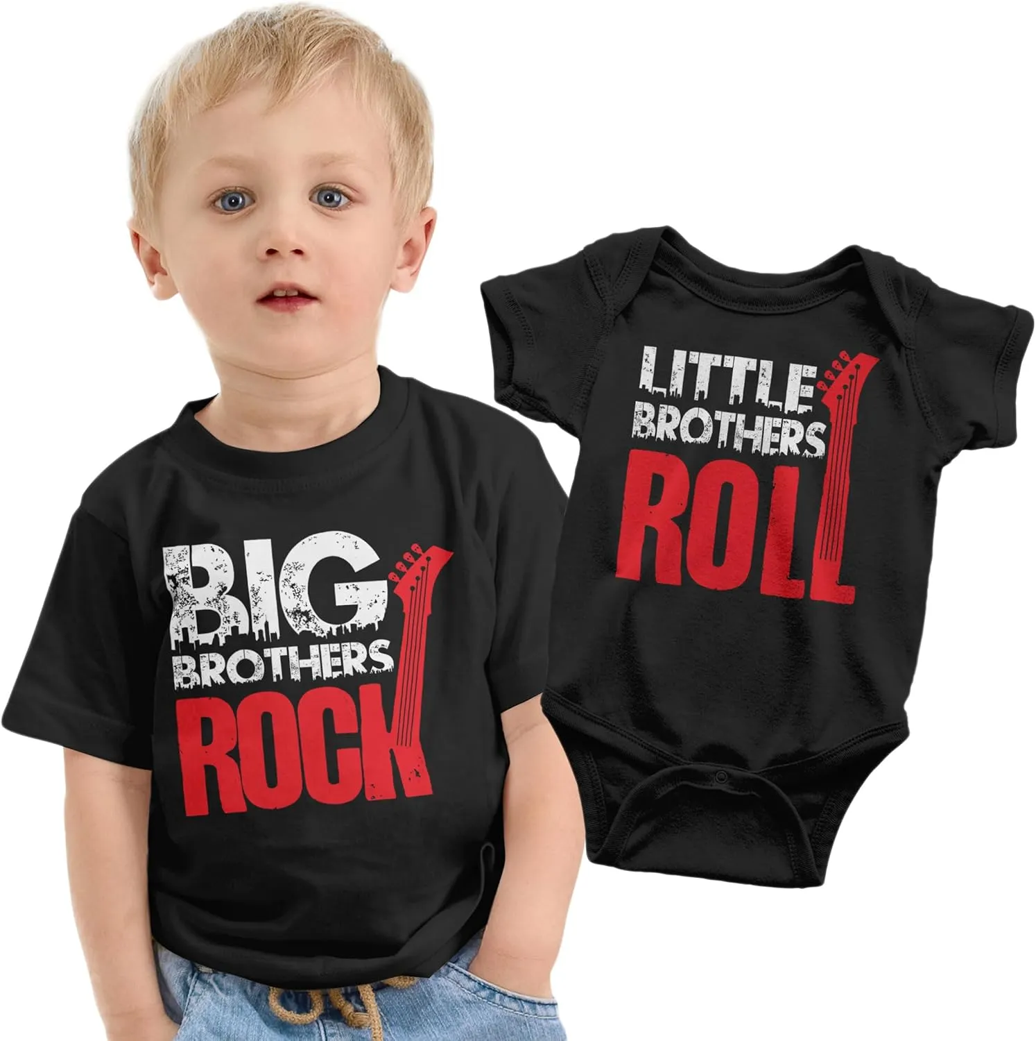 Matching Outfits for Siblings, Big Brother Little Brother Shirts, Rock and Roll Siblings Set