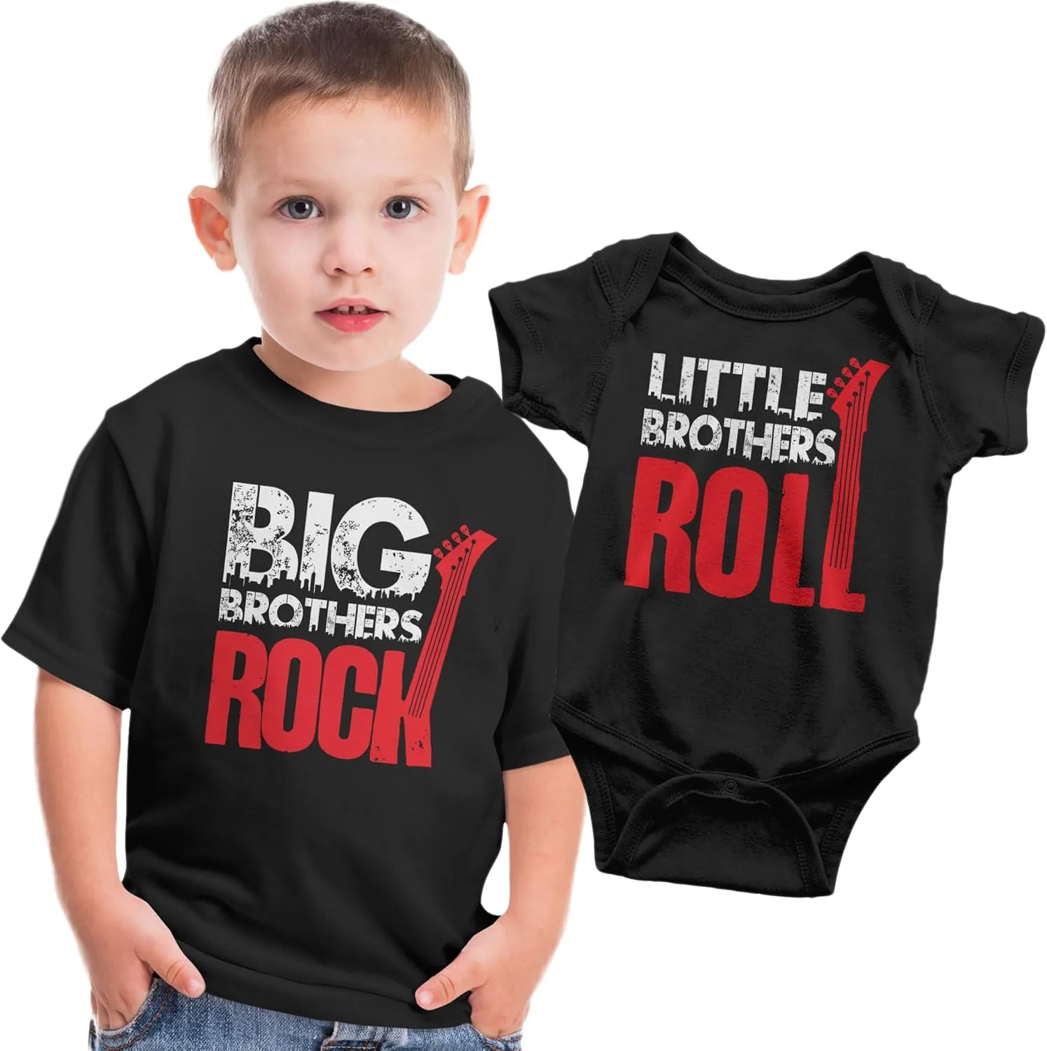 Matching Outfits for Siblings, Big Brother Little Brother Shirts, Rock and Roll Siblings Set