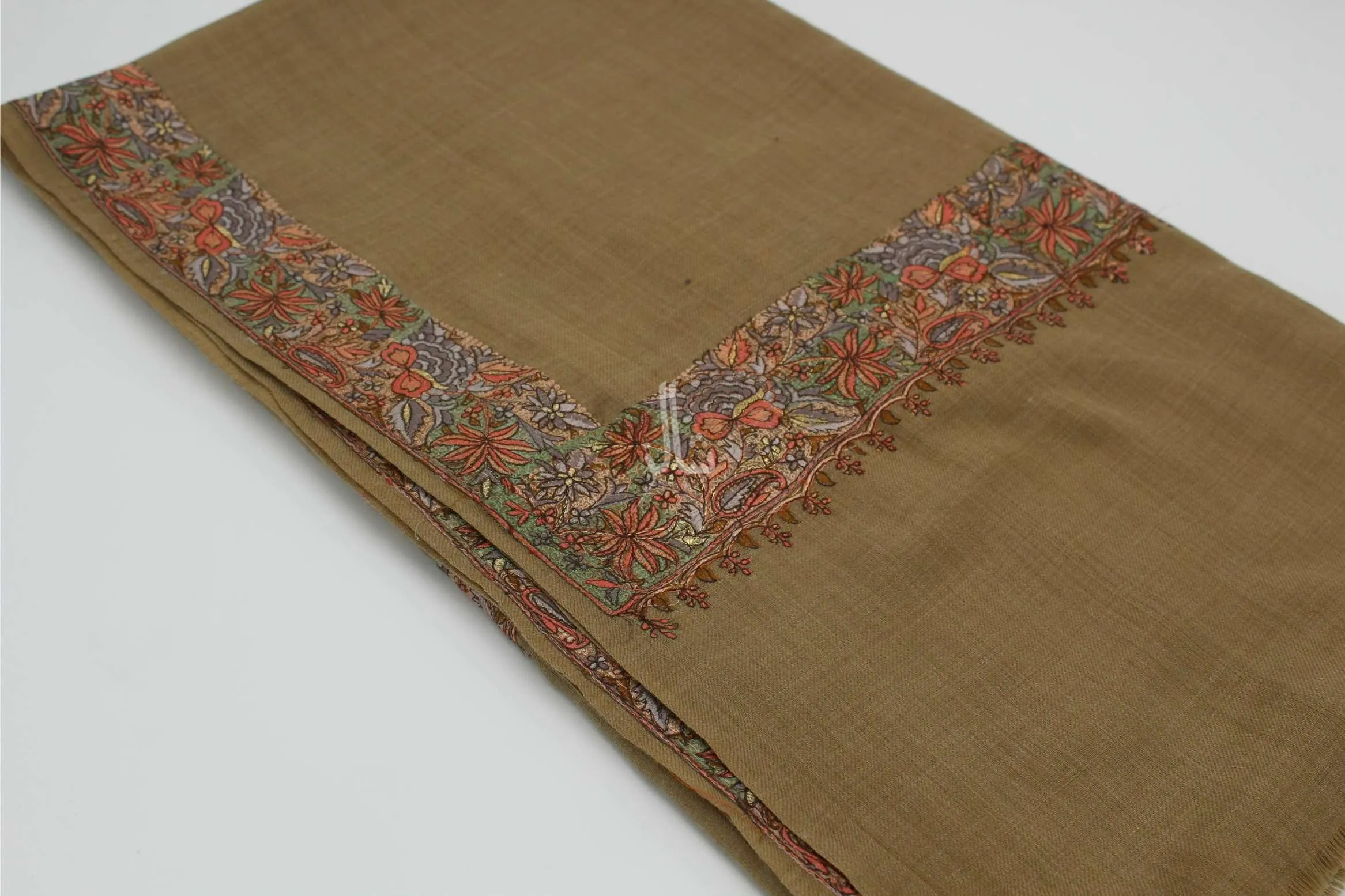 Multi Block Machine Embroidered Border - Shawl