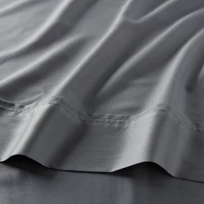 New - California King 320 Thread Count Cool TENCEL Lyocell Sheet Set Gray -