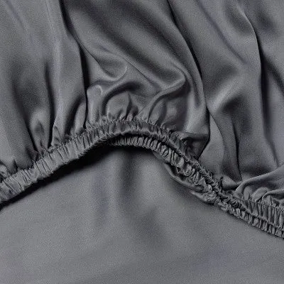 New - California King 320 Thread Count Cool TENCEL Lyocell Sheet Set Gray -