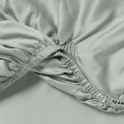 New - California King 320 Thread Count Cool TENCEL Lyocell Sheet Set Gray Chalk -
