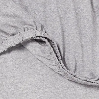 New - King Cotton Jersey Sheet Set Heather Gray - Threshold™