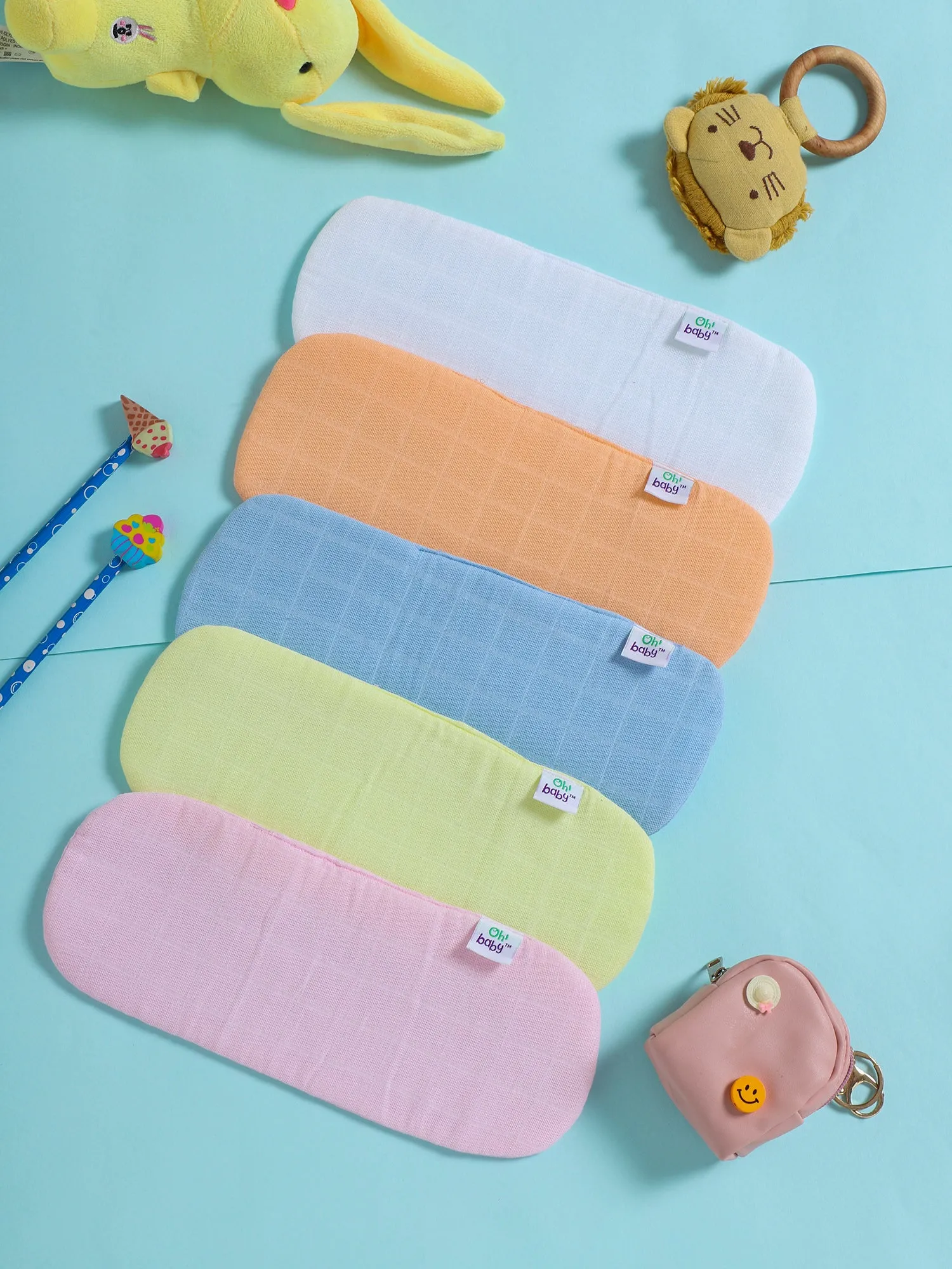 Oh Baby - 3 Piece Reusable and Quick Dry Diaper Pads - L3PP - Cotton