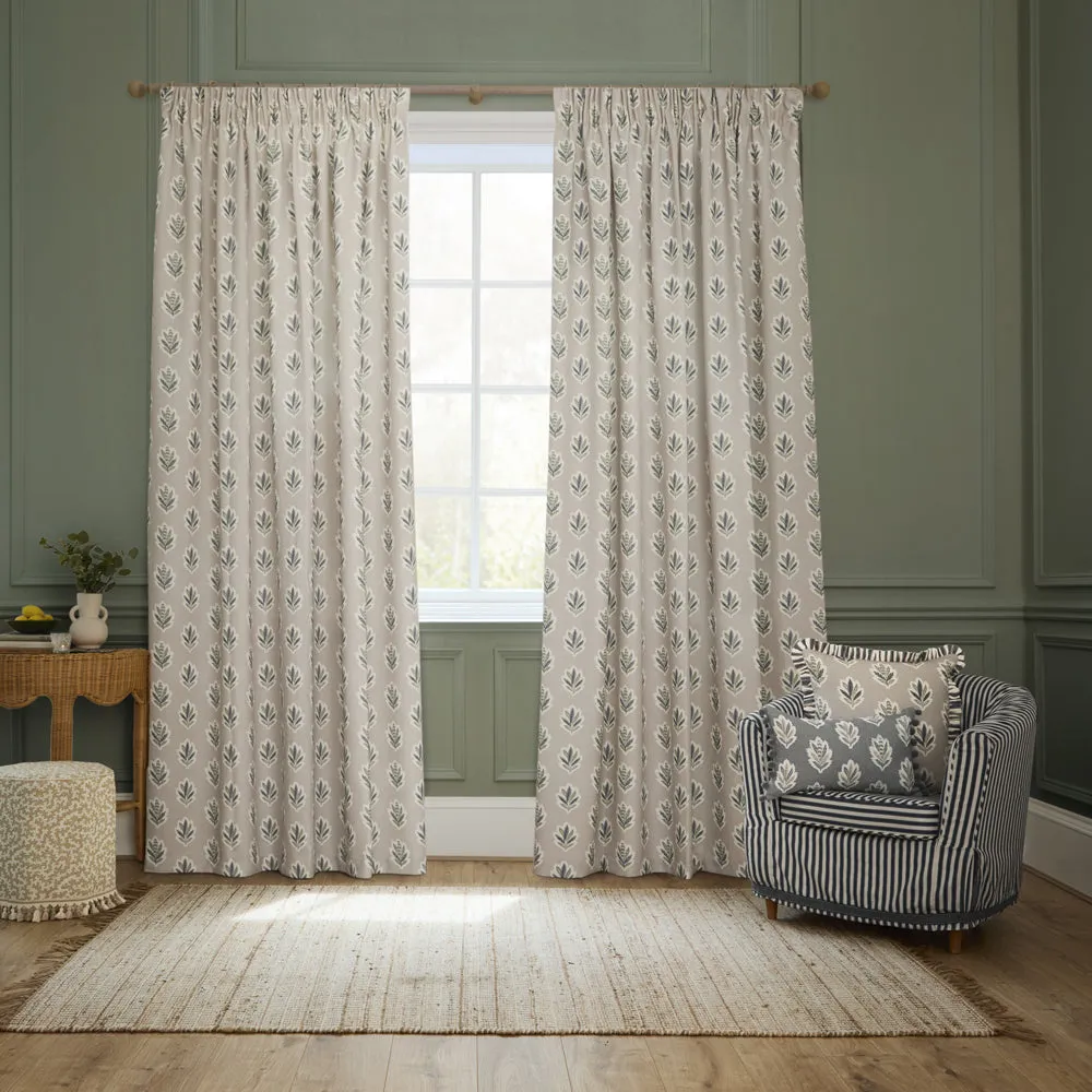 Sessile Leaf Ruffle Cushion Flax