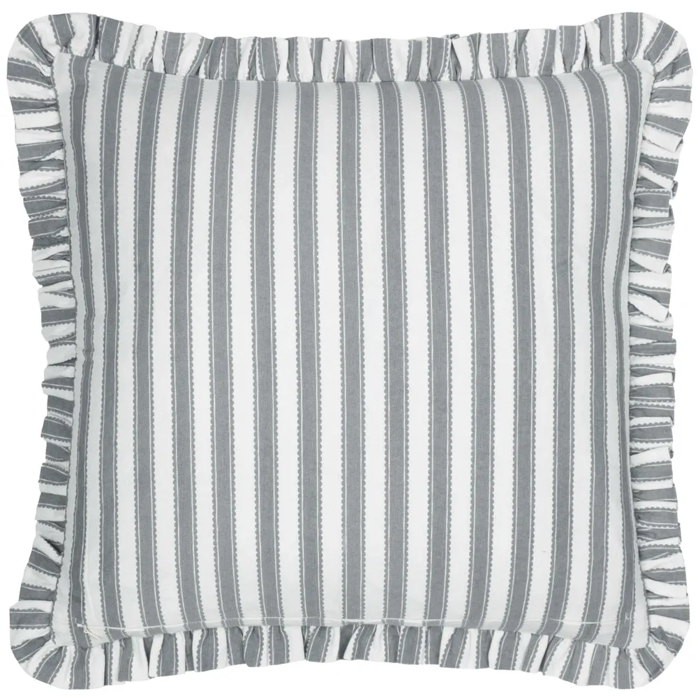 Sessile Leaf Ruffle Cushion Flax